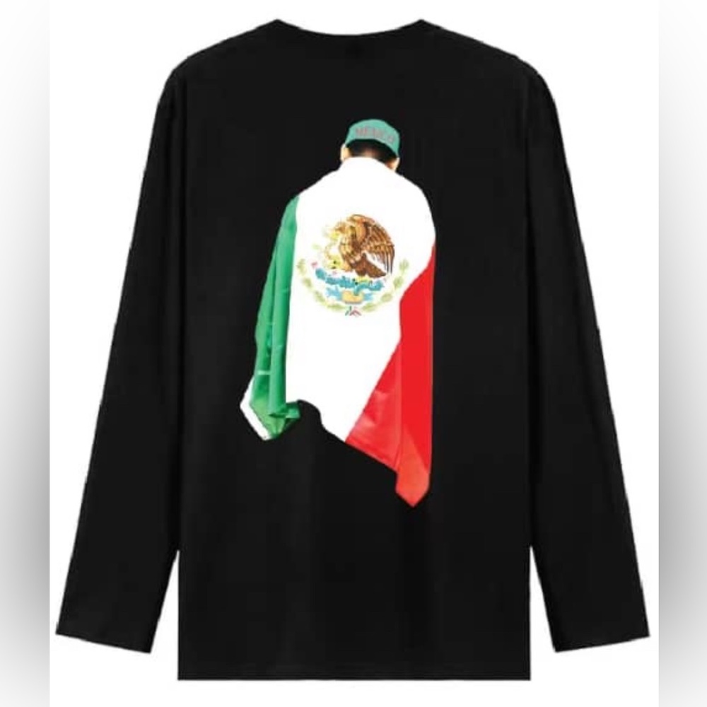 Black Mexican Pride Long Sleeve Shirt